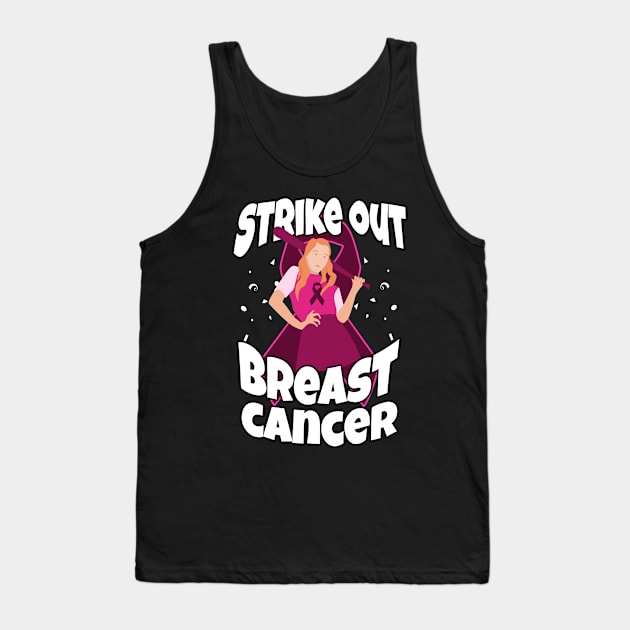 Strike out breast cancer awareness baseball fighters Tank Top by SOF1AF